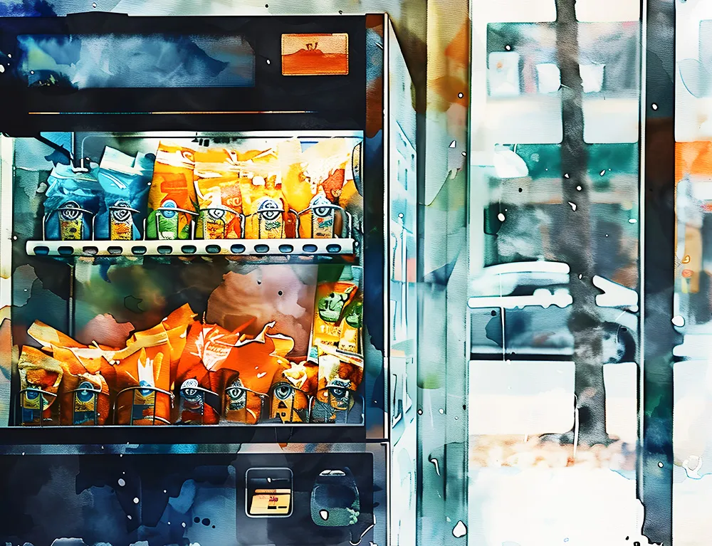 街角の自動販売機